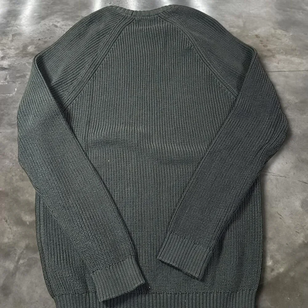 Zara Men's Green and Khaki Jumper